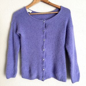 Sézane Mohair Alpaca Blend Gaspard Cardigan Size M Lavender